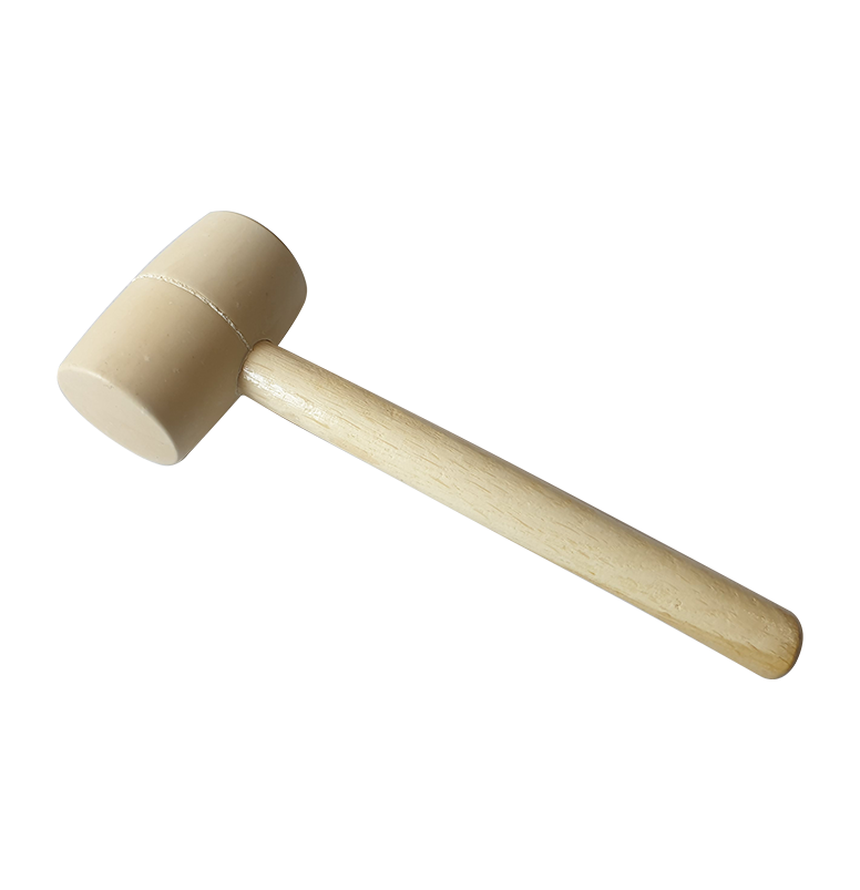 White Foam Hammer With Wooden Handle