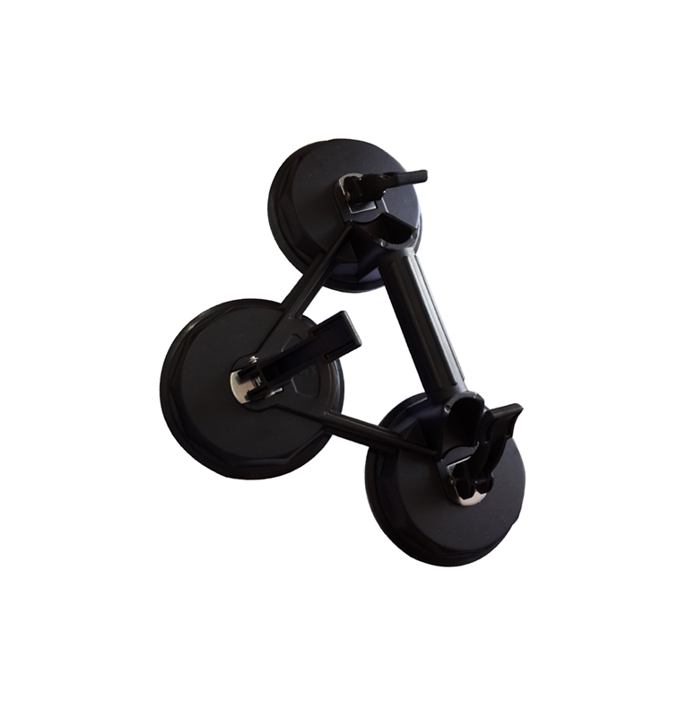 High-Quality Glass and Tile Suction Cup with Hexagonal Handle Black