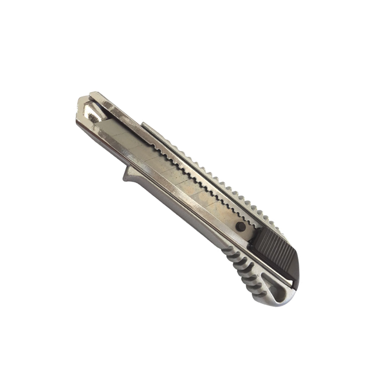 Heavy-Duty Large Utility Knife with Metal Body and Auto-Lock