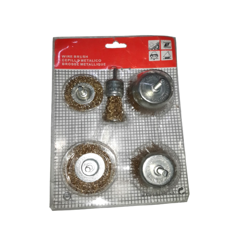 5 Piece Wire Brush Set + Hex