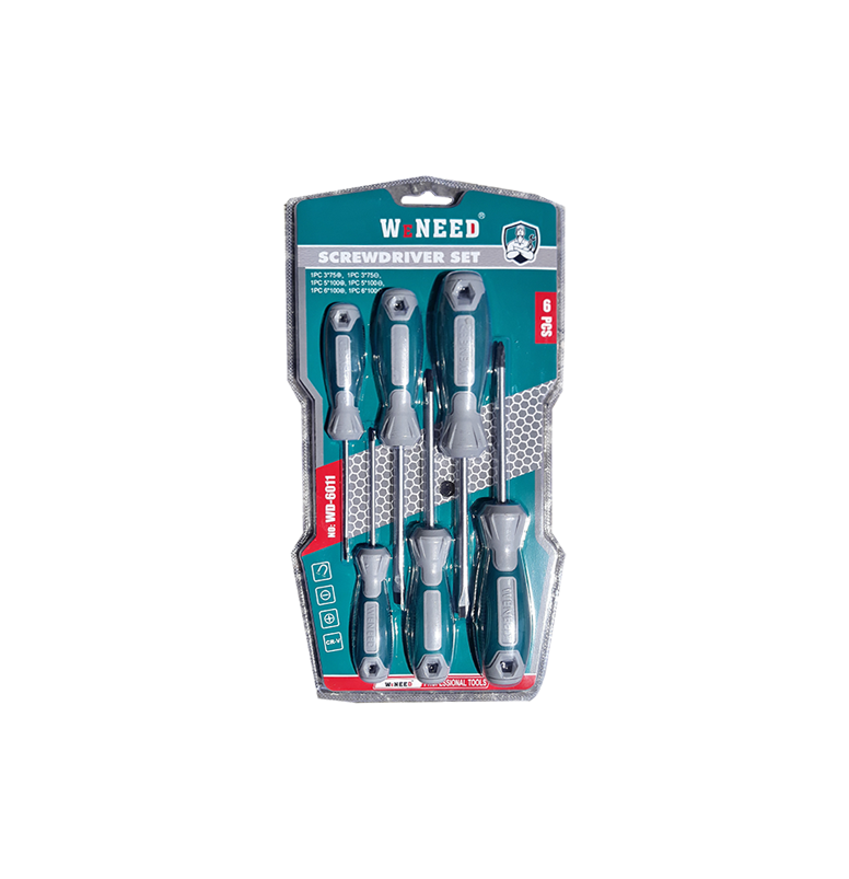 6 Piece Gray Screwdriver Kit