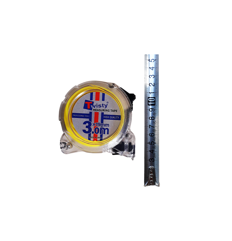 Twisty Transparent Tape Measure Silver Blade