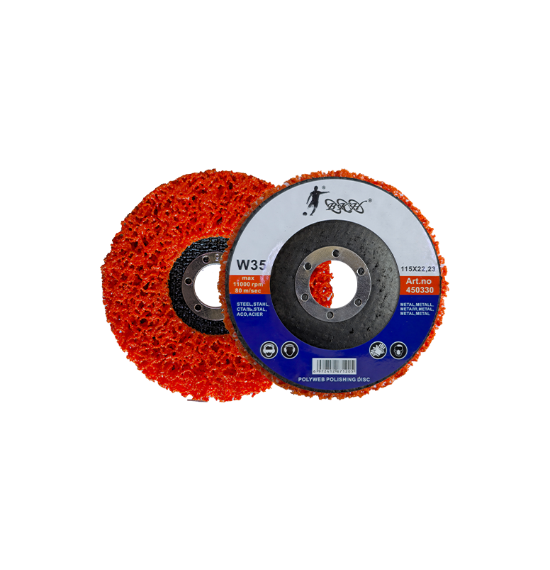 Orange Polyweb Polishing Disc