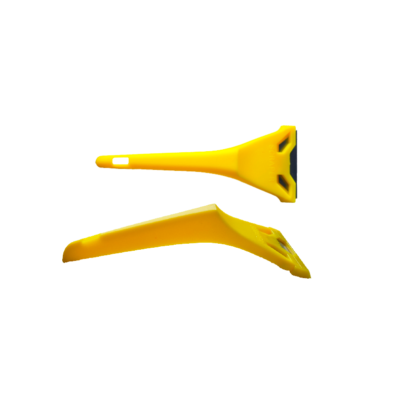 Yellow Curved Plastic Scraper